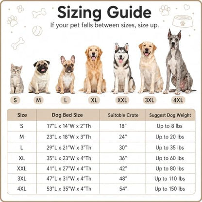 Dog Bed Medium Size, Plush Washable Pet Bed Mat, Dog Crate Bed 29"x21"