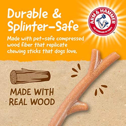Arm & Hammer Barkies Tree Branch Dog Chew Toy, Bacon Flavor, 8 Inch