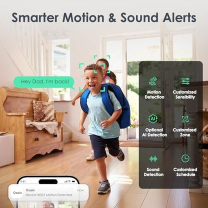 YOTON Indoor Security Camera for Baby Monitor, Home & Pets, 2.4G Wi-Fi