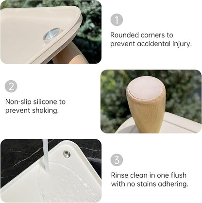 Large Elevated Cat & Dog Bowl Stand,3 inch Height Raised Feeder Compatible with Most Automatic Pet Feeders & Water Fountains, Anti-Slip & Spill-Proof Large Pet Food Tray,17 x 12 Inches (White)
