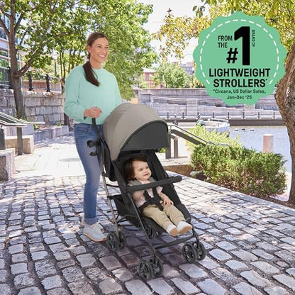 Ingenuity 3Dlite Jewel Convenience Stroller – Lightweight Folding Stroller with Car Seat Compatibility, Extra-Large Canopy & Storage