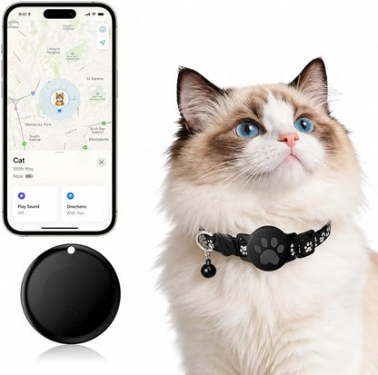Pet Tracker,GPS Tracker for cat,Smart tag,Waterproof Compatible with Find My,No Monthly Fee,Advanced Tracking Solution Smart Collar for Pet Safety Ideal Small Large Cats(iOS Only)