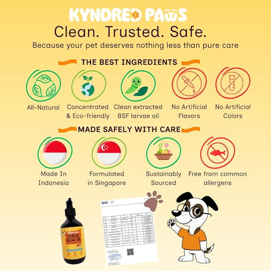 Omega-3-6-9 Oil for Dogs - Naturally Flavored & No Fishy Smell - 16 fl oz - Alternative to Salmon Based Fish Oil - 52% Omega 3-6-9-18% Lauric Acid - Supports Skin, Coat and Gut Health