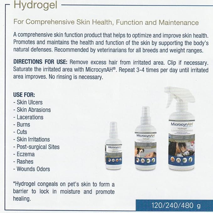 MicrocynAH Wound and Skin Care Sprayable Hydrogel, 16-Ounce