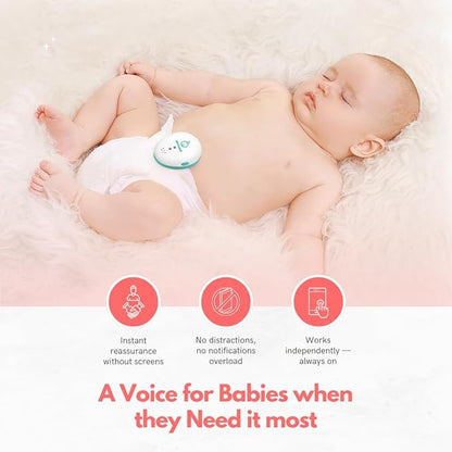 BabySmile E-202 Baby Movement & Sleep Monitor | Motion Sensor with Safety Alerts, Arousal Vibration & Portable Clip-On Design | Smart Baby Sleep Support (White)