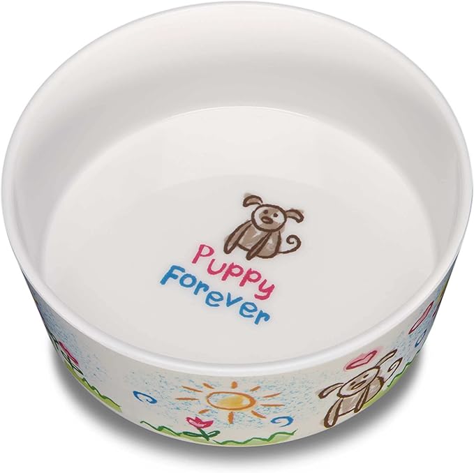 Loving Pets Dolce Moderno Dog Bowl – Modern Melamine Dog Food Bowl & Dog Water Bowl – Durable, Non-Slip Pet Dish for Small & Medium Dogs – Dishwasher Safe Dog Bowl (Large, 47 oz)