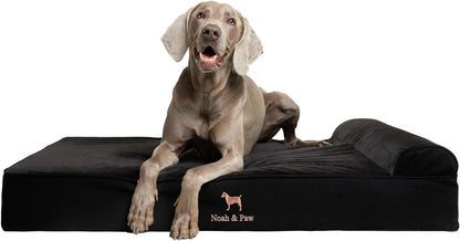 NOAH & PAW XL Dog Bed, 45x35x9.1 Inch, Orthopedic Large Dog Beds, Eggshell Memory Foam Infused with Cooling Gel, Waterproof, Machine Washable, Includes Inner Cover (Denim Collection)