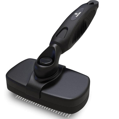 Deshedding Dog Brush for Shedding – Self Clean Cat Brush Deshedding & Grooming Tool for Long Haired and Short Haired Dogs, Slicker Brushes for Dogs, Skin-Friendly, Retractable Bristles, Easy to Clean
