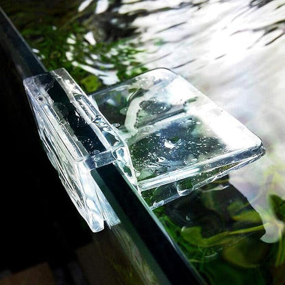 MEETOOT 4pcs Acrylic Fish Tank Bracket - 5mm Aquarium Support Tools, Clear Glass Cover Clip Holder