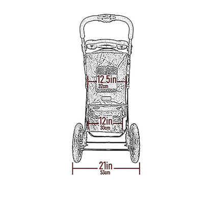 Pet Gear No-Zip Jogger Pet Stroller for Cats/Dogs, Zipperless Entry, Airless Tires, Easy One-Hand Fold, Cup Holder + Storage Basket, Sapphire