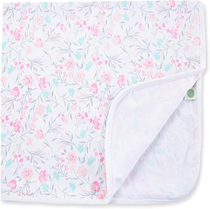 Little Me Blankets for Baby Girls' Watercolor Swaddling Receiving Blanket, 30 x 27 Inches