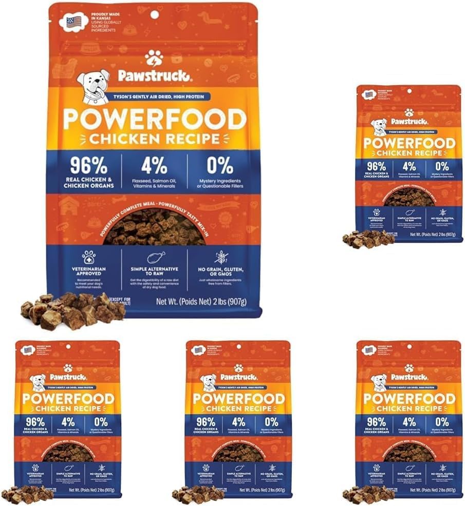 Pawstruck Air Dried Dog Food with Real Chicken, Grain-Free, Made in USA & Vet Recommended, High Protein Limited Ingredient Full-Feed for All Breeds & Ages, 10-lbs