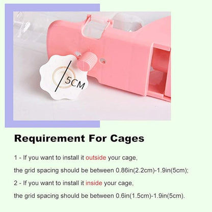 2Pcs 17oz Water Bottle for Small Animals, Rabbit Water Feeder Bowl Bunny Dispenser Hanging Automatic Guinea Pig Bottle for Cage