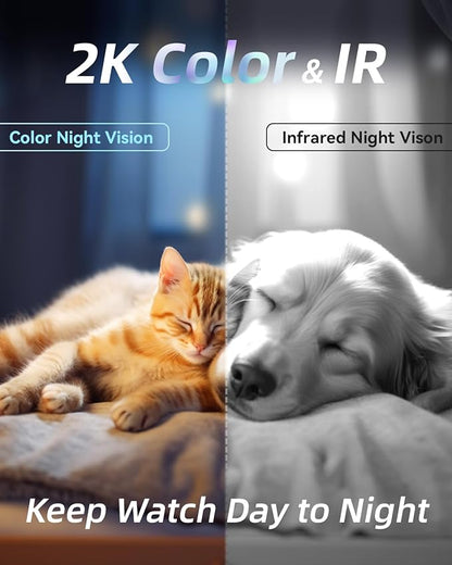 blurams Pet Camera 2K, Dog Camera with Phone App, 360° PTZ Indoor Cameras for Home Security Indoor, Color Night Vision, 2-Way Talk, Motion Detection&Tracking, Cloud&SD