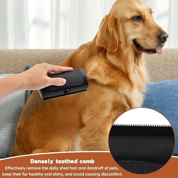 Deshedding Dog Brush Dog Grooming Brush for Shedding Pet Hair Removal Tool for Cats, Dogs, Horses(Color:Black)