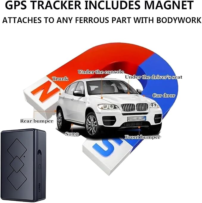 Mini GPS Tracker for Vehicles - Tracker Device for Vehicles No Subscription No Monthly Fee Car Tracker Device Hidden Magnetic Real-Time Tracking GPS Tracker for Cars Kids Dogs