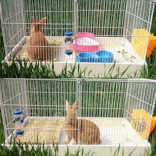 PINVNBY Natural Grass Mat for Rabbits,2 Pack Rabbit Hay Mats,100% Handwoven Hay Chewable Bedding & Cooling Mat for Bunny Guinea Pigs Hamsters Chinchillas - Eco-Friendly Cage Liner,Nesting Toy