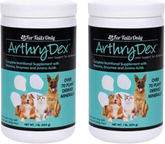 YOUNGEVITY Arthrydex Complete Nutritional Supplement | Vitamins, Probiotics & Enzymes | Pets Healthy Bones – 1 lb Canister (Pack of 2)