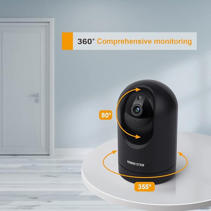 Indoor Security Camera Wireless, 2K Smart Home IP Camera 2.4G/5G Dual-Band WiFi Connection, Two-Way Audio, AI Human Motion Detection, Night Vision, App Remote Control - Black