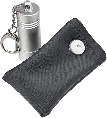 Tack Wonder Pouch GPS Tracker Case, Black and White, Soft Fabric with Magnetic Key, Washable Protective Cover with Skin-Friendly Pins [Tack GPS Tracker Not Included]