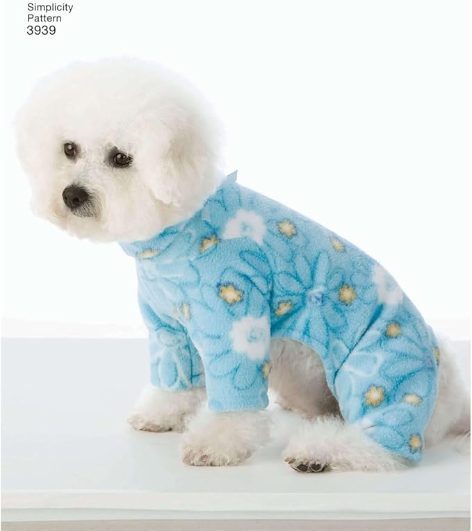 Simplicity Pajama and Coat Dog Clothing Sewing Pattern, Pet Sizes S-L