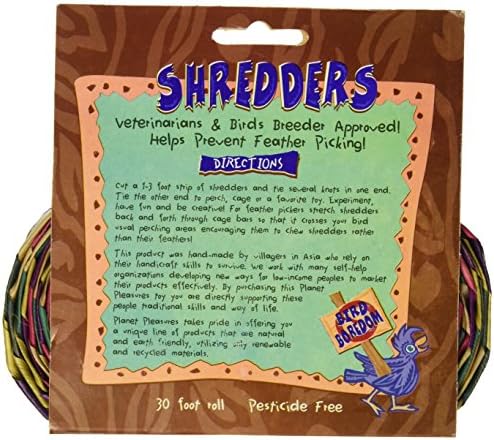 Planet Pleasures Rainbow Straight Style Bird Toy, 30' x 2"/Large