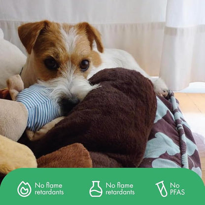 Molly Mutt Huge Dog Bed Cover - Your Hand in Mine Print - Measures 36”x45”x5’’ - 100% Cotton - Durable - Breathable - Sustainable - Machine Washable Dog Bed Cover