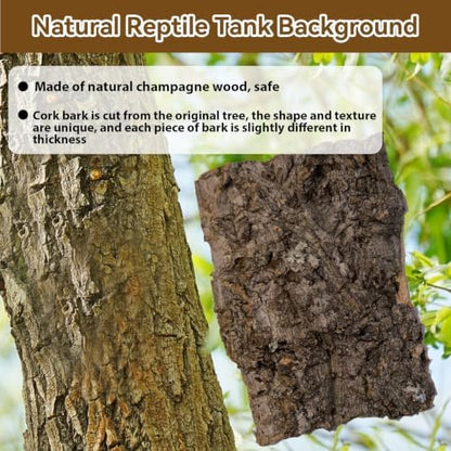 Reptiles Cork Bark Bits Substrate,1 LB Terrarium Bark Bedding Bulk for Geckos Snake Isopods Bearded Dragon Spiders Lizard Tarantula Hermit Crabs