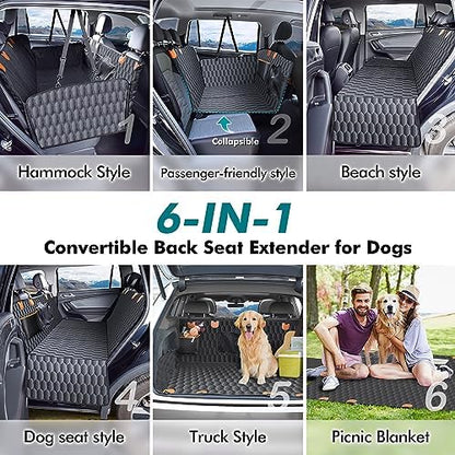 Chumajor XL Back Seat Extender for Dogs, Hard Bottom, Waterproof,400 lb