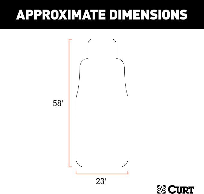 CURT 18502 Seat Defender 58-Inch x 23-Inch Brown Waterproof Universal Bucket Car Seat Cover Protector