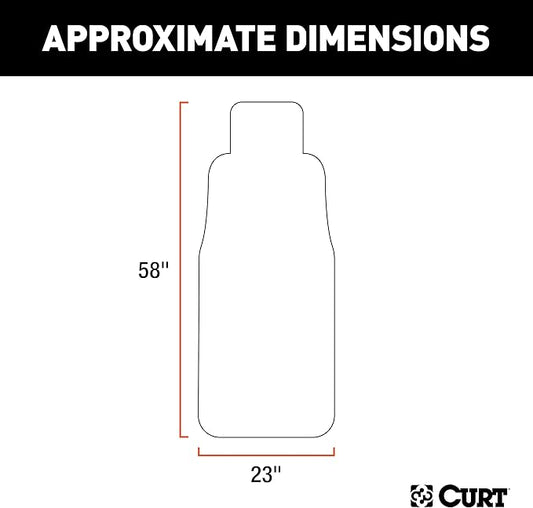 CURT 18500 Seat Defender 58-Inch x 23-Inch Grey Waterproof Universal Bucket Car Seat Cover Protector