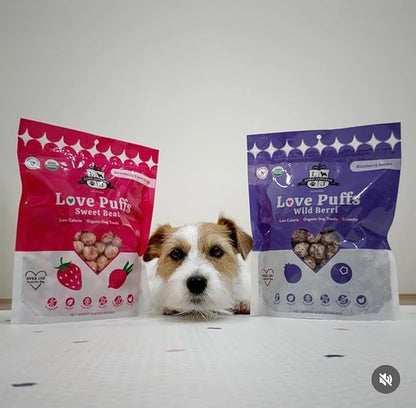 Lord Jameson Wild Berri and Sweet Beat Bundle – Low Calorie Dog Training Treats, Organic Crunchy Dog Treats, Gluten Free & Plant-Based, USDA Certified, Made in USA