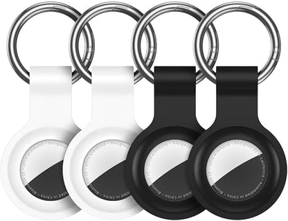 Compatible with AirTag Holder Case Keychain 4 Pack,for AirTag 2nd & 1st Generation Key Chain Ring Case Cover for Air Tag Holder GPS Tracker Air Tag 2nd gen Finders Air Tagholder for Kids,Bags,Luggages