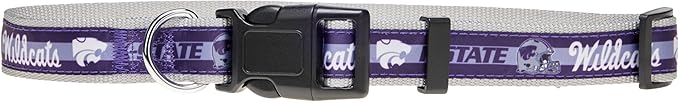 Pets First Collegiate PET Collar New Version Kansas State Wildcats Dog Collar, Size Large. Best Sports Team Color for Dogs & Cats. A Shiny & Colorful Dog & Cat Collar Licensed by The NCAA