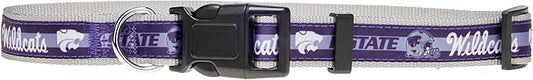 Pets First Collegiate PET Collar New Version Kansas State Wildcats Dog Collar, Size Large. Best Sports Team Color for Dogs & Cats. A Shiny & Colorful Dog & Cat Collar Licensed by The NCAA