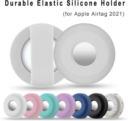 for Airtag Holder for Dog Collar, Cibaabo Silicone Air Tag Case Cover | for 0.8-1.2inch Pet Collar | doesn't dangle | Compact | Easy Installation | Compatible with Apple Airtags
