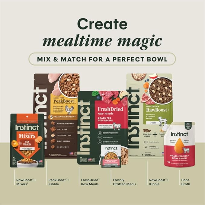Instinct FreshDried Bites, Natural Freeze-Dried Dog Food, Grain-Free - Grass-Fed Beef, 14 oz. Bag