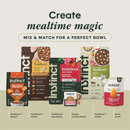 Instinct FreshDried Bites, Natural Freeze-Dried Dog Food, Grain-Free - Grass-Fed Beef, 14 oz. Bag