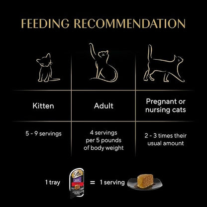 Sheba Perfect Portions Wet Cat Food Pate Tender Beef Entree, 2.6 oz. Twin-Pack Trays, Cat Food Wet Recipe (24 Count, 48 Servings)