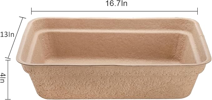 WUWEOT 8 Pack Disposable Cat Litter Box, Paper Cat Litter Tray Pet Litter Pan, 16.7" X 13" X 4" Travel Small Animal Clean Sifting Potty for Indoor Outdoor, Hamster, Guinea Pig, Mice, Bunny
