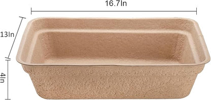 WUWEOT 8 Pack Disposable Cat Litter Box, Paper Cat Litter Tray Pet Litter Pan, 16.7" X 13" X 4" Travel Small Animal Clean Sifting Potty for Indoor Outdoor, Hamster, Guinea Pig, Mice, Bunny