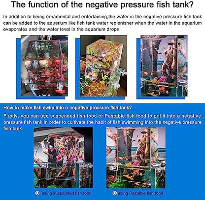Negative Pressure Aquarium Fish Tank Cool Fish Tank Aquarium Water replenishers Water Level auto-Refill Maintenance