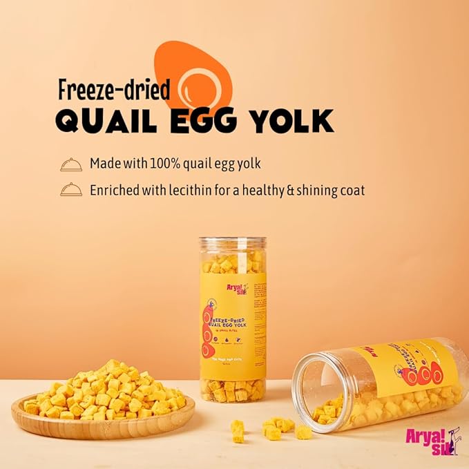 Arya Sit! - Freeze-Dried Single Ingredient Dog Treats and Food Topper (Egg Yolk)