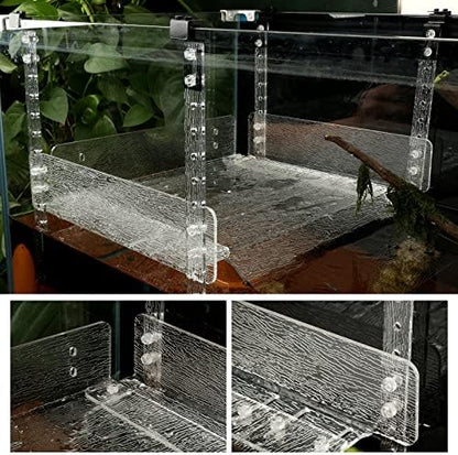 LYL LEYOULAND Hanging Turtle Basking Platform for Aquatic Turtles 20 55 Gallon, 40 Gallon Long Tank, Aquatic Reptile Ramp Dock, Turtle Terrace, Turtle Tank Accessories