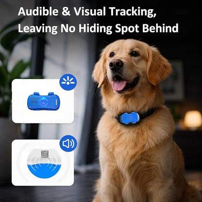 Pet GPS Tracker for Dogs Real Time Tracking, Subscription Required | Lightweight IP65 Waterproof, Fit Most Collar, Activity & Wellness monitoring, Geo-fence Alert, Double Anti-lost
