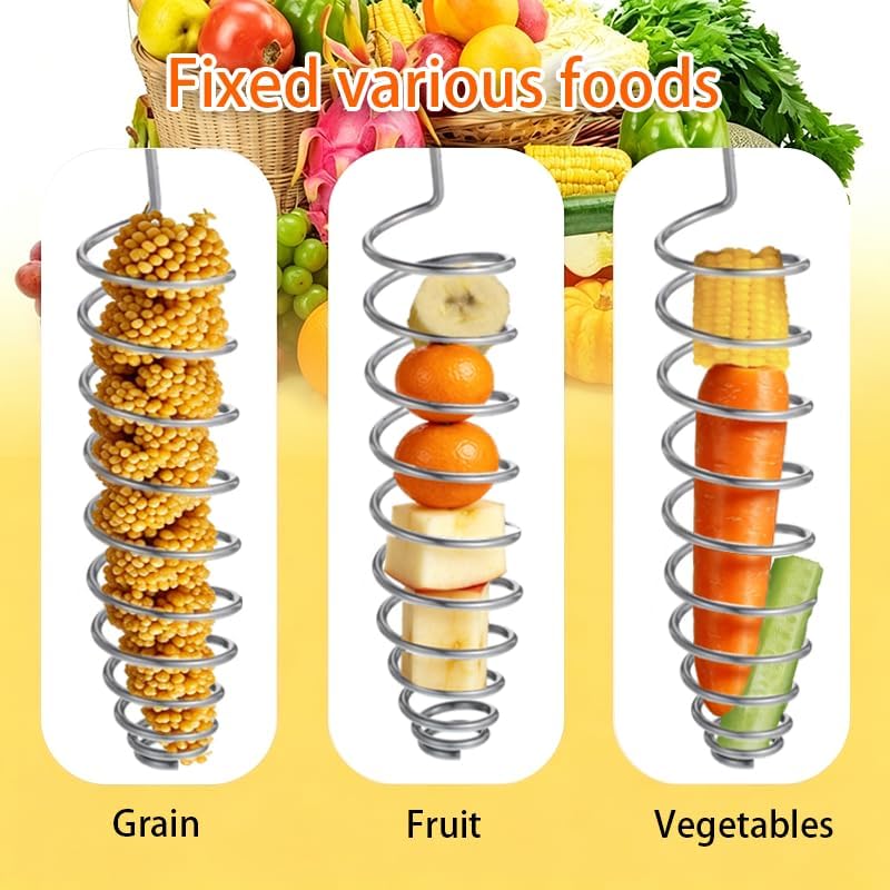 2 Pack Bird Feeder for Cage, Stainless Steel Millet Holder for Bird Cage