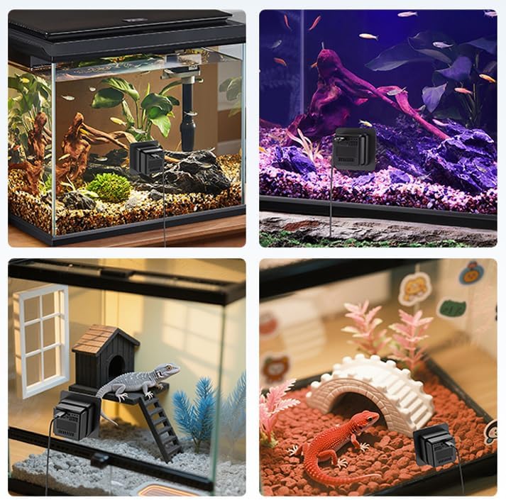 eLinkSmart 2K Aquarium Security Camera Anti-Glare & Anti-Reflection for Glass Tank/Window/Door, Fish & Reptiles, with Night Vision, Motion Detection, 2-Way Audio, 24/7 Local Storage 140° Wide-Angle