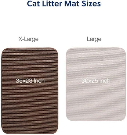 WePet Cat Litter Mat, Kitty Litter Trapping Mat, Honeycomb Double Layer Mats, No Phthalate, Urine Waterproof, Easy Clean, Scatter Control, Catcher Litter Tray Box Rug Carpet