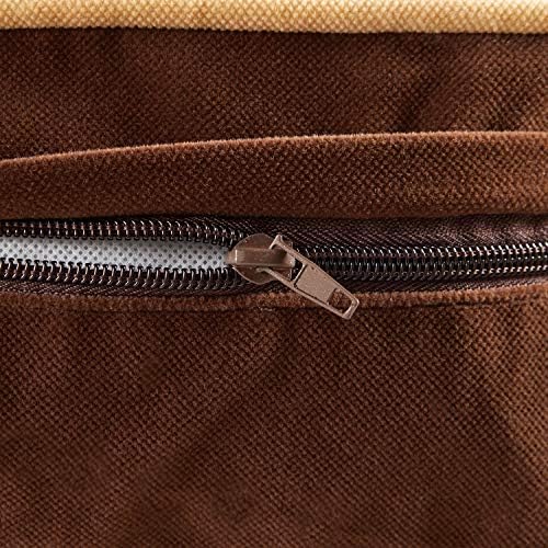 South Pine Porch Buddy Reversible Rectangle Pillow Style Microfiber Dog Bed with Removable, Machine-Washable Cover, Cocoa, Medium (42 in. x 30 in.)