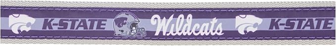 Pets First Collegiate PET Collar New Version Kansas State Wildcats Dog Collar, Size Large. Best Sports Team Color for Dogs & Cats. A Shiny & Colorful Dog & Cat Collar Licensed by The NCAA